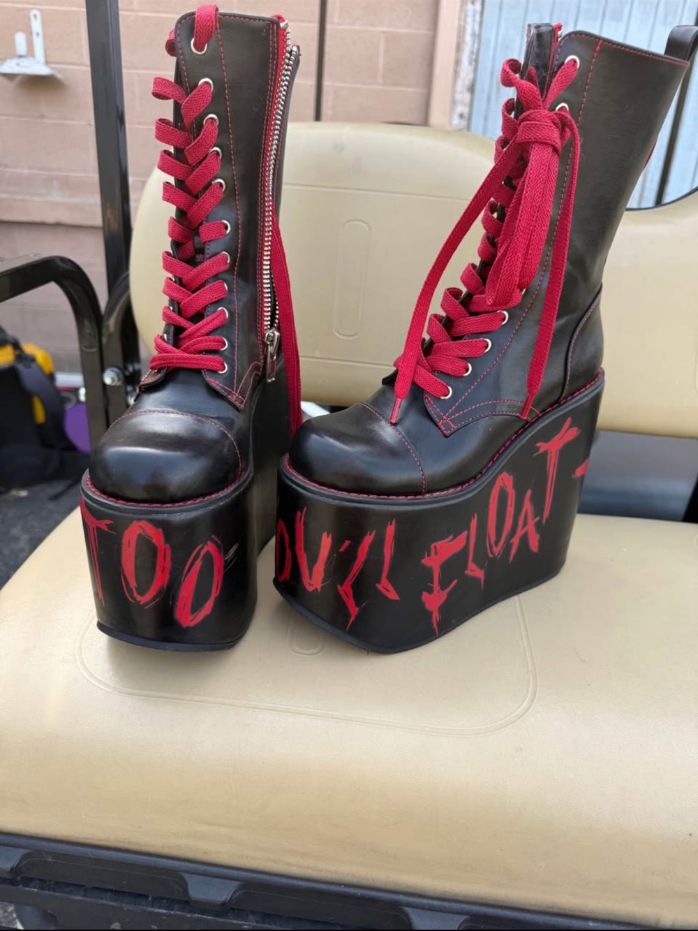 Platform “you’ll float too” boots
